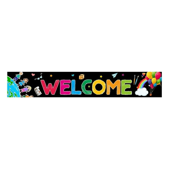 Miommo Welcome Back to School Backdrop Banner – Extra-Large First Day of School Photography Background for Back-to-School Party Decorations – Indoor/Outdoor Photo Props and Classroom Decor