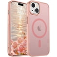 thumbnail image 1 of Mionbel Magnetic for iPhone 15 Case (Compatible with MagSafe)(Military Grade Drop Protection) Translucent Matte Shockproof Phone Cover,Pink, 1 of 7