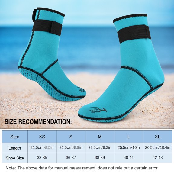 Mioren 3mm Neoprene Socks Socks Diving Socks 3mm Neoprene Beach Water Socks Thermal Wetsuit Boots Anti Slip Diving Socks for Rafting Snorkeling Sailing Swimming
