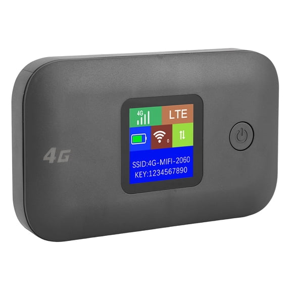 Mioren 4G LTE Mobile Hotspot4G LTE Mobile Hotspot, 4G LTE Portable Router Stable Signal Wireless 3000mAh Support 8-10 Users for Home Black Asian Version