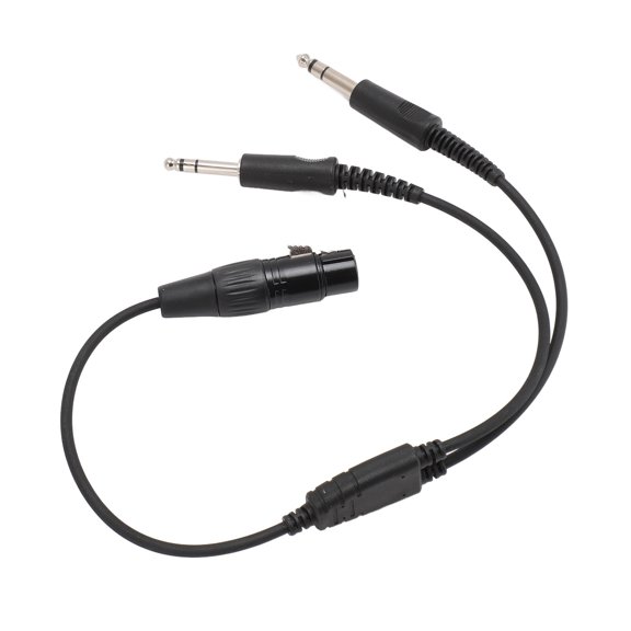 Mioren 5 Pin XLR to GA Dual Plug Headphone Adapter XLR To GA Dual Plug Aviation Headset Adapter, Male To Female Y Splitter 5 Pin XLR To GA Headphone Adapter for Aviation Headset