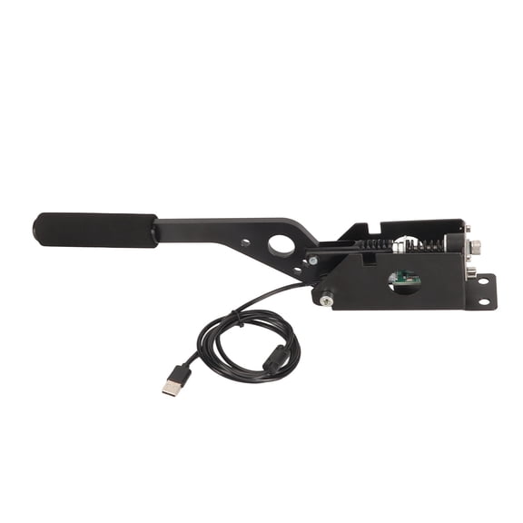 Mioren 64 Bit USB SIM Handbrake 64 Bit USB PC Handbrake, High Accuracy Linear E Brake Integrated Design 51 Inch USB Cable with Clamp for G27 for Sim Racing Games for T500
