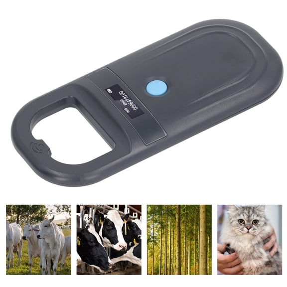 Mioren Animal ID Reader Pet Chip Scanner, Animal Tag Reader Organic LED Display Compact Size 134.2KHz for Resource Management