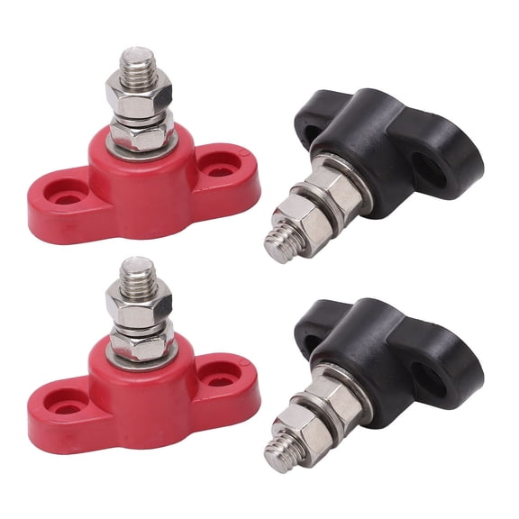 Mioren Battery Terminal Blocks Power Terminal Blocks, Long Life Span 4Pcs Easy Mounting Battery Stud Junction for Cars
