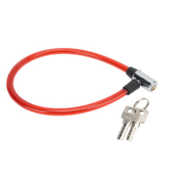 Mioren Bike Lock Cable Sturdy sturdy Steel Wire Portable Bike Lock Cable, Easy Operation Lock with 2 Unique Keys, 25.59in Long Bike Lock Cable for Bike, Motorcycle, Gate, Skateboard, Scooter