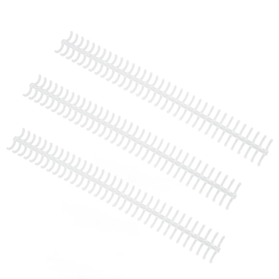 Mioren Binding Spine Plastic Binding Spine, 10PCS Loose Leaf Rings with 12mm Inner Diameter for Home or School Use Transparent