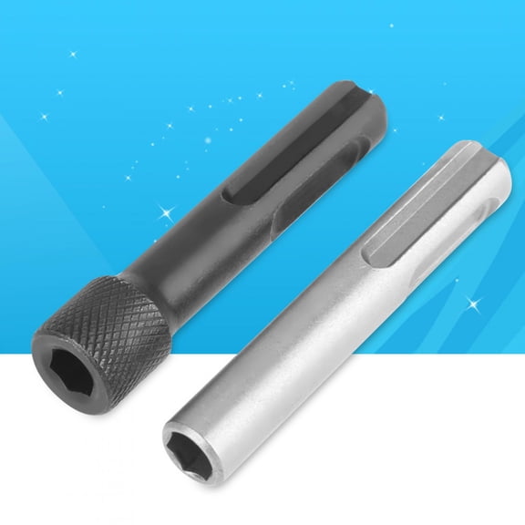 Mioren Bit Holder Chrome Steel 1/4 Inch Hex Bit Holder Socket Adaptor, 2Pcs for Electric Screwdriver, Power Drill
