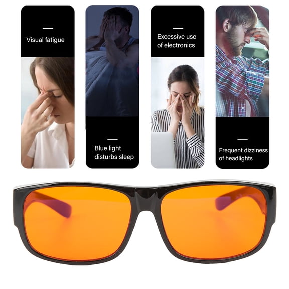Mioren Blue Light Blocking Glasses Blue Light Blocking Glasses, Multi Layer Coating Radiation Protection Goggles Prevent Fatigue with PC Nose Clip for Video Games Square