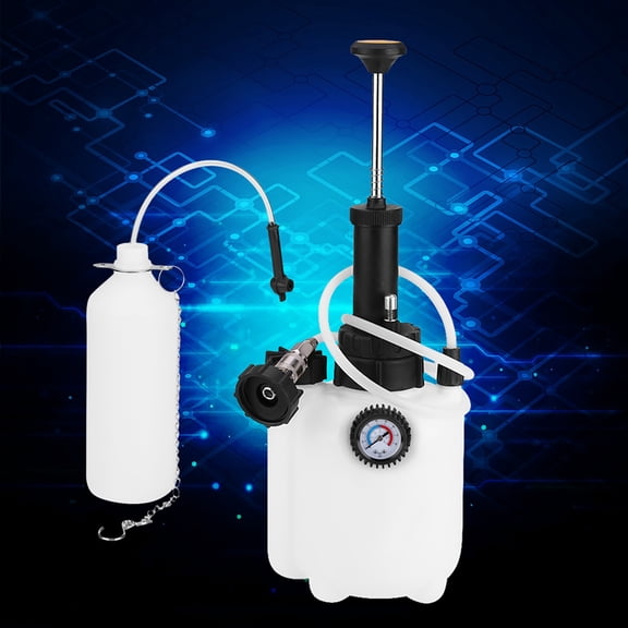 Mioren Brake Bleeder 3L Capacity Manual Brake Clutch Fluid Bleeder Bleeding Tool with Universal Adapter, made of high rigidity plastic for enhancing it durability and proofness, flush the entire
