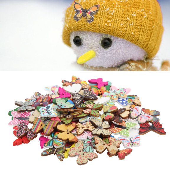 Mioren Button Buttons, Colorful Cartoon Sewing Buttons for Children for DIY Process for Knitting Crocheting for Sewing