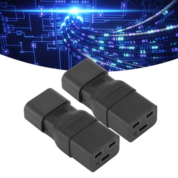 Mioren C14 to C19 Adapter C14 To C19 Adapter, Flame Retardant Heat Resistant Waterproof Integrated Molding Reinforcement IEC Connector Effortless Power Conversion for Speakers