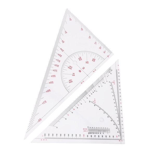 Mioren Chart Drawing Ruler Drafting Ruler, IMPA371007 Acrylic Precise Scale Chart Drawing Ruler Anti Crack for Distance Measurement