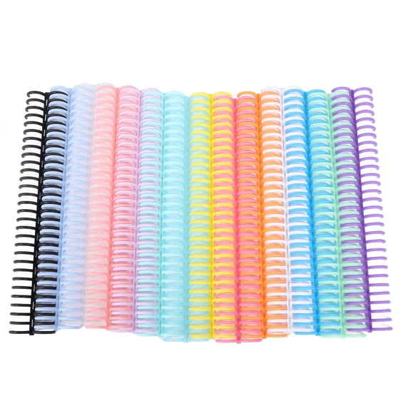 Mioren Comb Binding Spines Comb Binding Rings, Plastic Spines 14Pcs 19mm X 30 Ring Versatile for Teachers Students for Notebook Desk Calendar