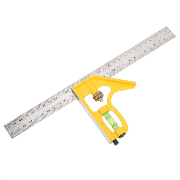 Mioren Combination 300MM Adjustable Multi Function Right Angle Combination Square 45/90 Measuring Ruler with Level