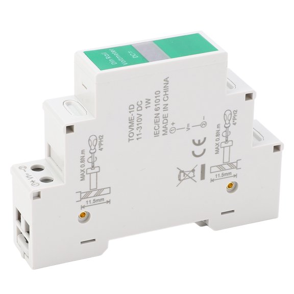Mioren DC Voltage Meter LED Display Voltage Meter, Switching Output DC11-310V DIN Rail Voltmeter for Electrical Application