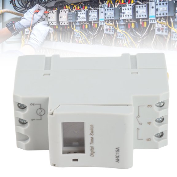 Mioren Digital Timer LCD Display Weekly Programmable Timer 16 ON and OFF Programmable Time for Street Lamps Program Control