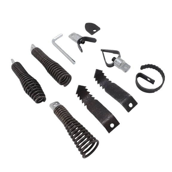 Mioren Drain Snake Drill Attachment Drain Snake Drill Attachment, 8Pcs Replacement Drain Auger Bits Efficient Household Stainless Steel Multi Functional for 5/16in-3/4in Cable for Plumber