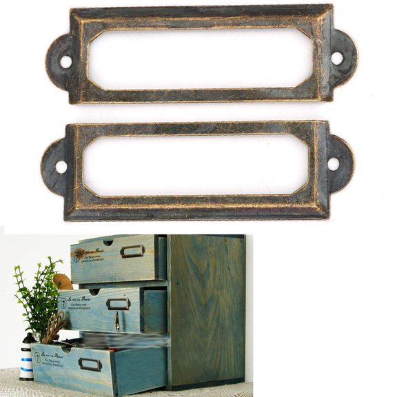 Mioren Drawer Label Drawer Label Sign Retro Students DIY Shelf Notes 20pcs Drawer Tag Accessories