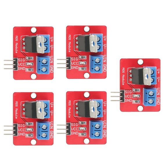 Mioren Driver 5pcs 3.3V 5V MOSFET Driver Modules PWM Output Driving Boards Output 0-24V LED Motor Pump Solenoid Valve SCM ARM 1A 5A