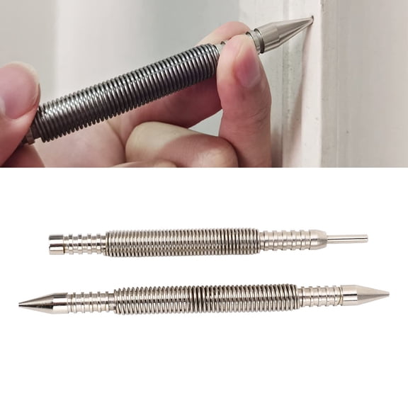 Mioren Dual Head Nail Setter Dual Head Nail Setter, Nail Setter and Hinge Pin Punch Set Bearing Steel for Metal