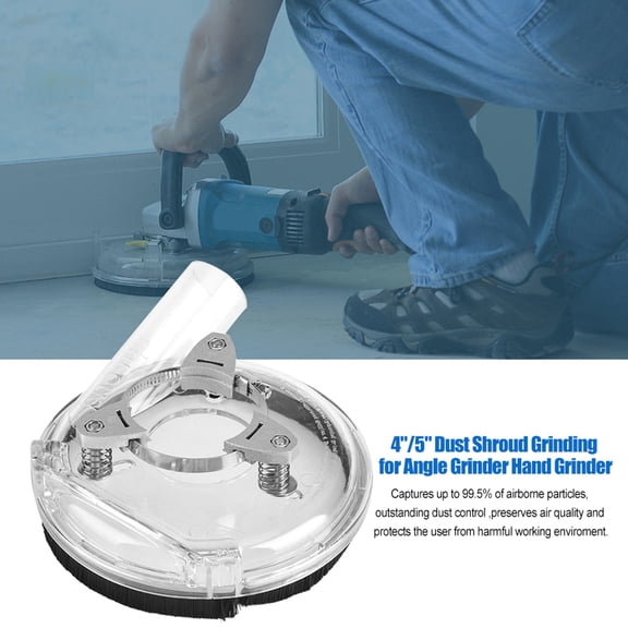 Mioren Dust CoverUniversal Dust Shroud Dust Cover Kit with Outstanding Dust Control for Angle Grinder, Fits 4" or 5" Grinder, Removable Front Edge Design, Captures up to 99.5% of Airborne