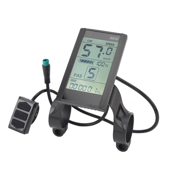 Mioren Electric Bike LCD Display Electric Bike LCD Display, ABS Electric Scooter LCD Display Panel for Cycling