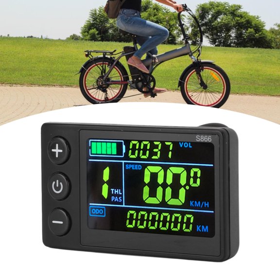 Mioren Electric Cycling LCD DisplayElectric Cycling LCD Display Meter, S866 Electric Cycling LCD Display Water Proof 5 Pin Connector for Outdoor