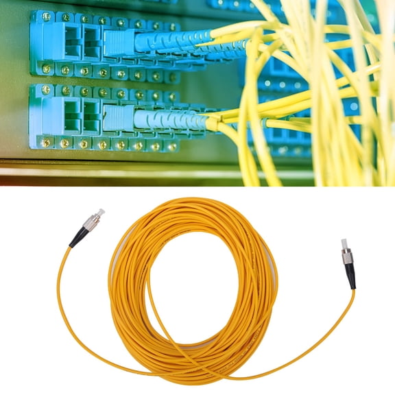 Mioren FC/UPC to FC/UPC Patch Cable Fc/upc 20m FC/UPC to FC/UPC Single Mode Optical Fiber Patch Cable Cord Yellow