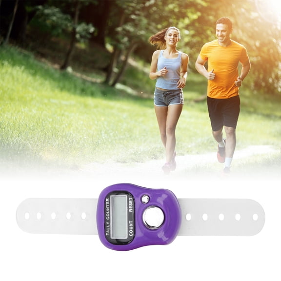 Mioren Finger Counter Digital Counter, Fast Response LCD Screen Finger Tally for Walking for Counting Purple