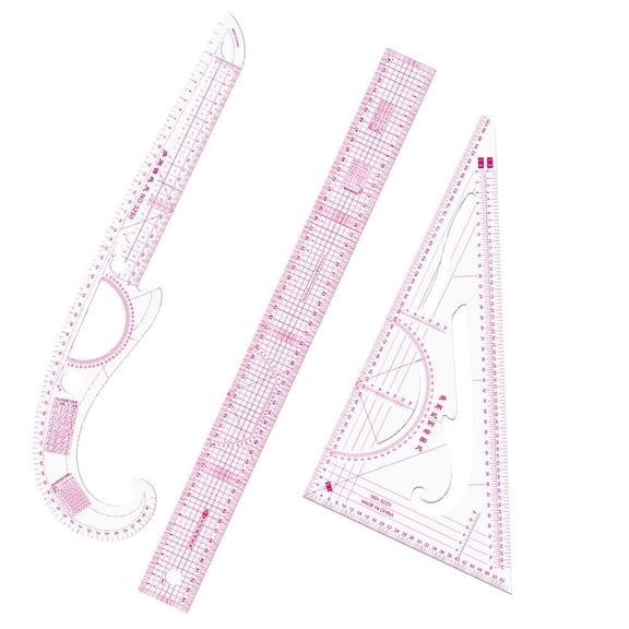 Mioren French Curve Ruler Set French Curve Ruler Set, Clear Lines Improve Work Efficiency Sewing Ruler High Accuracy 7pcs for Cutting