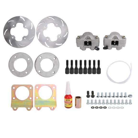 Mioren Front Disc Brake Conversion Kit ATV Disc Brake Kit, Front Disc Brake Conversion Kit Solid Construction for 450 Foreman 300 Fourtrax 4x4