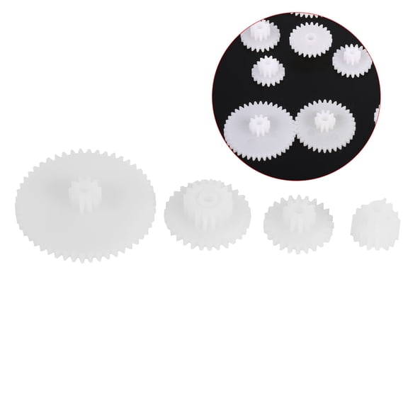 Mioren Gears Kits 19pcs Plastic Gears Kit Motor Gear Set for Robot Toy Automobile Cars DIY, Made of Plastic, Great Model Making Accessories, Specifically Designed for Toys Gear Spare