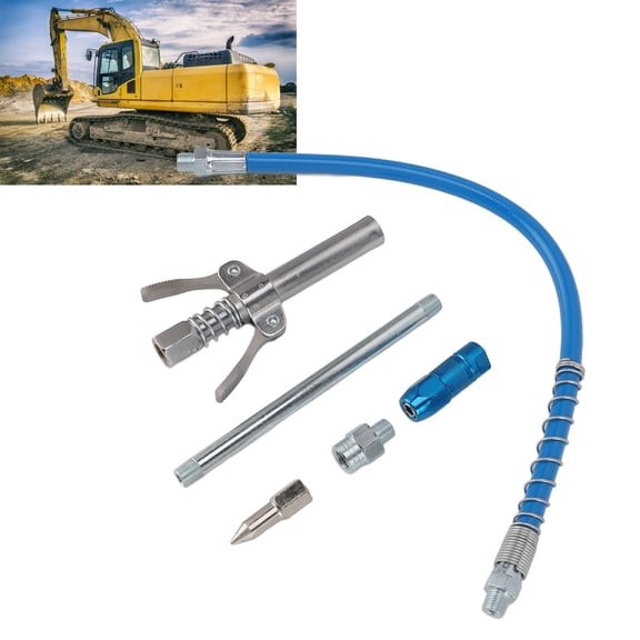 Mioren Grease Coupler KitGrease Coupler Set, High Pressure Grease Coupler Kit with Connecting Pipe for Industrial Use