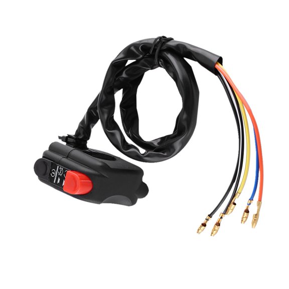 Mioren Handlebar Control Motorcycle Handlebar Switch, On Off Start Kill Switch, 7/8inch Mount Assembly with Connecting Wires, Universal Fits for Many Motorbikes, ATVs, Scooters