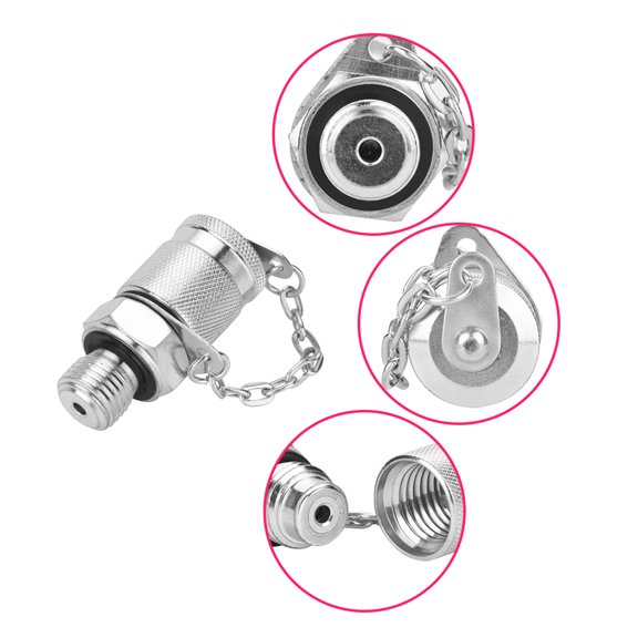 Mioren Hydraulic Test Adapter Hydraulic Test Point Coupling Adapter, Sealant Steel Structure, Pressure System Sampling, Small Size Lightweight, Excellent Sealing