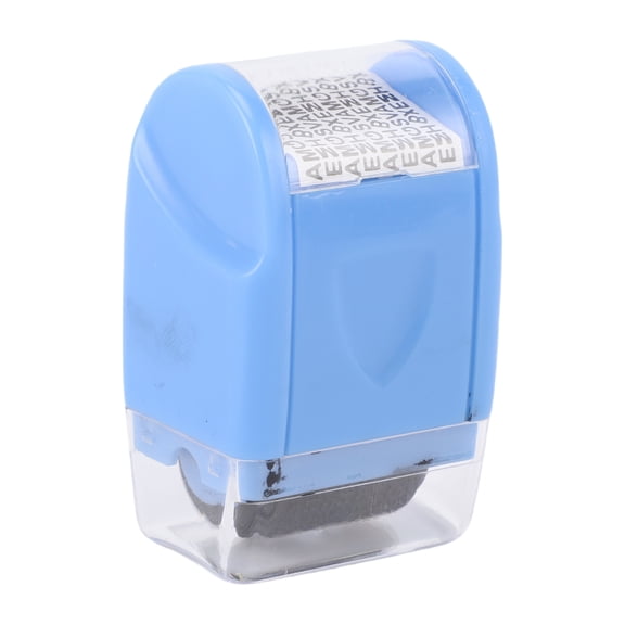 Mioren ID Protector Ink Roller ID Protector Ink Roller Stamp Blue Compact ID Confidential Security Roller for Checks Bank Statements