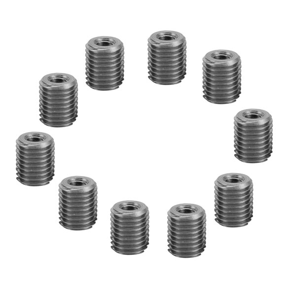 Mioren Insert Nut Thread 10Pcs Male Thread Nut Stainless Steel Extension Fastener Slotted Sleeve Repair Tool