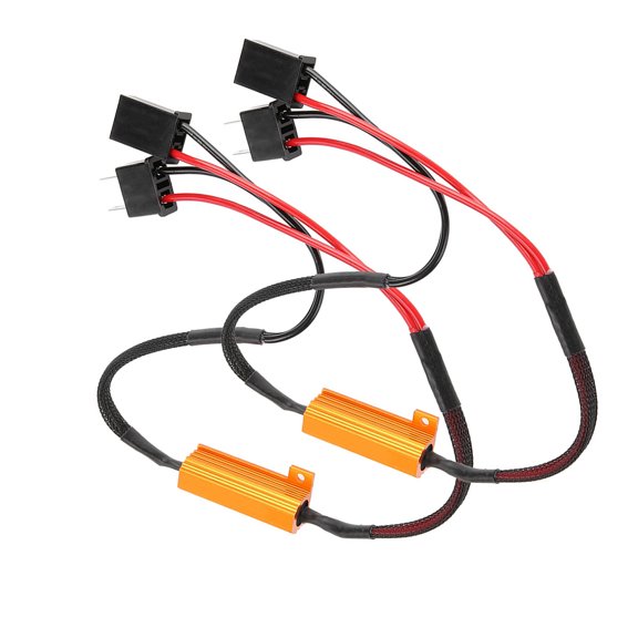 Mioren LED Decoder 2pcs Car LED Decoders for H7 Headlight Anti Hyper Flash No Error, Fast Start Instant Start Flex Wire Easy Installation Plug Play, for Headlights, Fog Lights, or Daytime Running