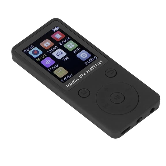 Mioren MP3 MP4 PlayerMP3 MP4 Player, 1.8 inch Screen Digital Music Player for Study Black