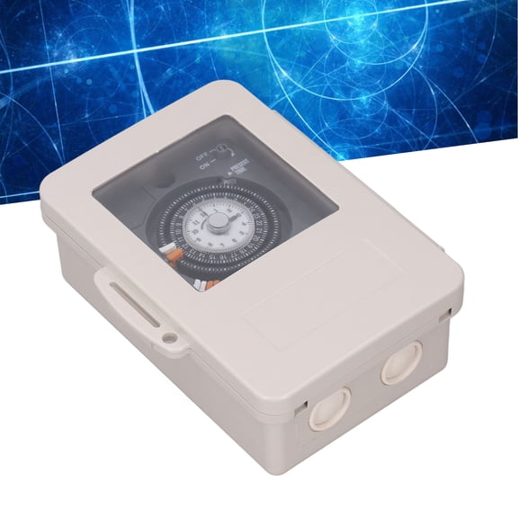 Mioren Mechanical Timer 24H Cycle Time Switch, Stable 100-240VAC Mechanical Timer Switch IP53 Protection with High Accuracy Drive Motor for Home