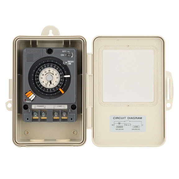 Mioren Mechanical Timer Mechanical Timer, 100-240V Accurate Timing Mechanical Lighting and Appliance Timer for Garage Door Control