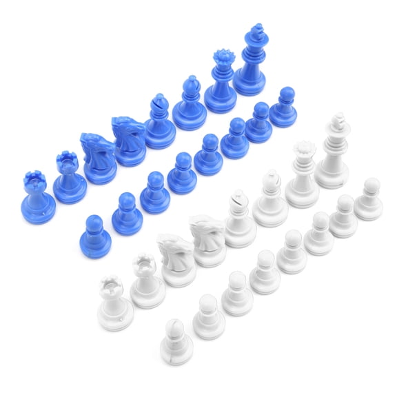 Mioren Medieval Plastic Chess Pieces Set Medieval Plastic Chess Pieces Set, Strong King Height 49mm Standard Chess Pieces for International Competition
