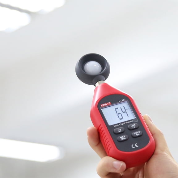 Mioren Meter Light UT383 Mini Light Meter Digital Luxometer Luminance 0~199,999Lux Environmental Test Equipment Handheld Illuminometer Photometer Light Meter Brightness
