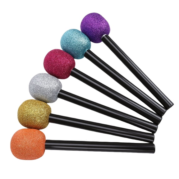 Mioren Microphone PropFor 6PCS Multicolor Microphone Prop Plastic Faux Microphone for Stage Karaoke Costume Birthday Party