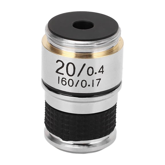 Mioren Microscope Objective Lens Microscope Objective Lens, 20X Microscope Lens RMS Interface for Observation