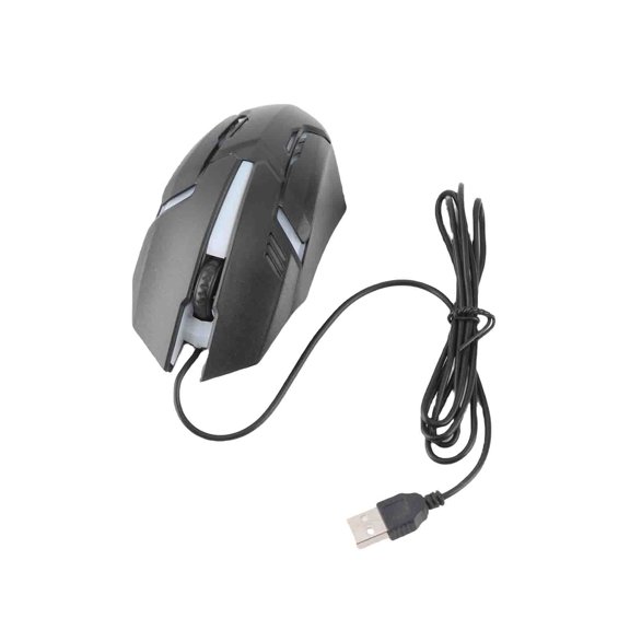 Mioren MouseColorful CM-818 Wired Optical Mouse Gaming Mouse 1200DPI USB Gaming Mouse Ergonomic Mouse with Colorful Breathing Light Black