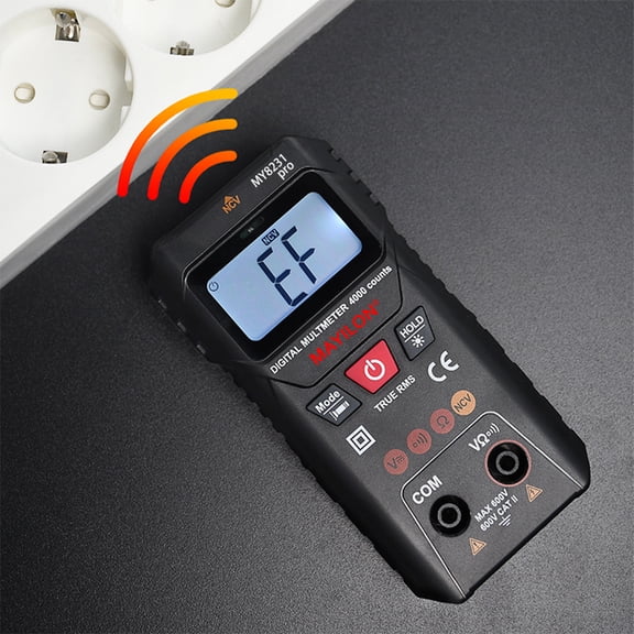Mioren Multimeter Multimeter Digital Multimeter Multi Tester with NCV Non-Contact Voltage Detection TRMS 4000 Counts Automatic/Manual Measurement Mode Backlit LCD Display Data Hold Function