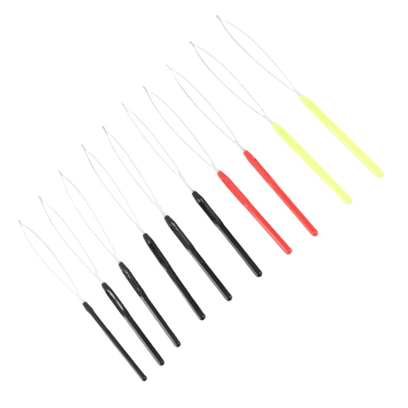 Mioren Needle Threader Hair Extension Needle Threader, 10 Pieces Loop Needle Threader for Hair