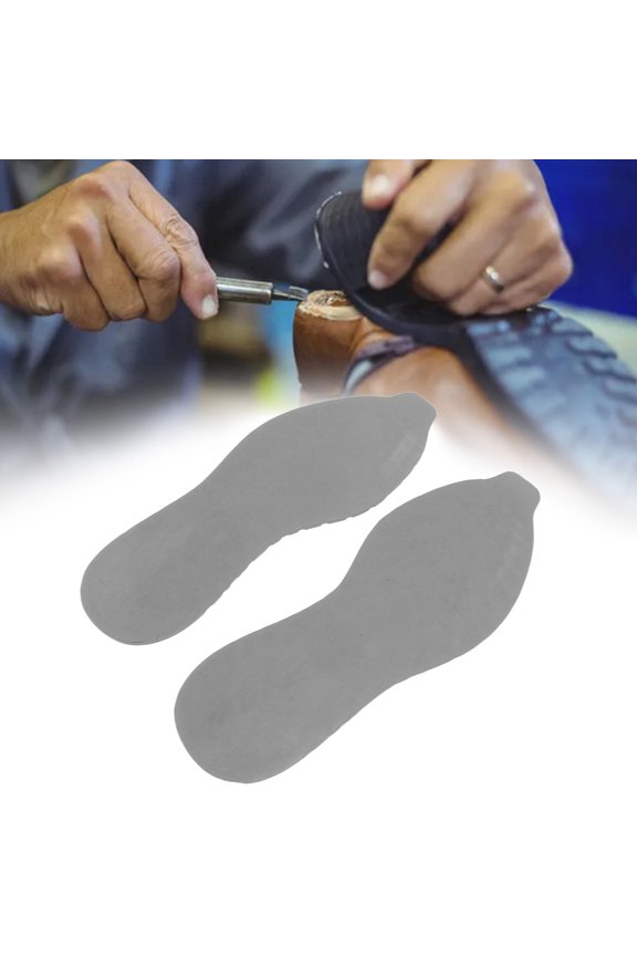Non Slip Shoe Sole Rubber Basketball Shoe Soles, Non Slip Shoe Sole Clear V Pattern 1 Pair for Size 41-44 Shoes Gray