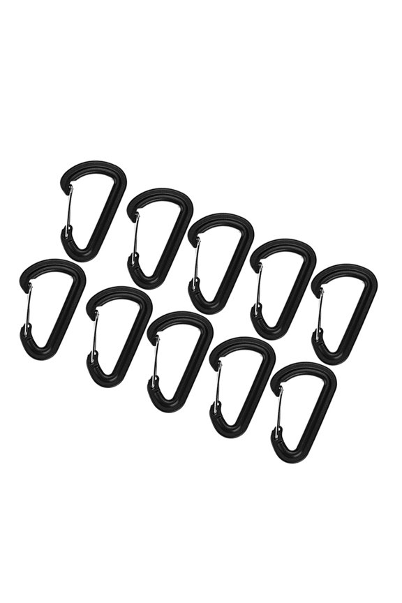 Outdoor BucklePlastic 20Pcs Plastic Carabiner Climbing Hiking Locking Buckle Key Ring Outdoor Sports Accessory